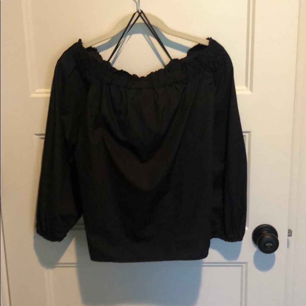 Jcrew black off the shoulder top